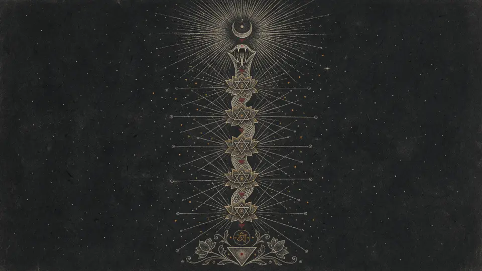 Serpent rising through the chakra column, Kundalini awakening in full