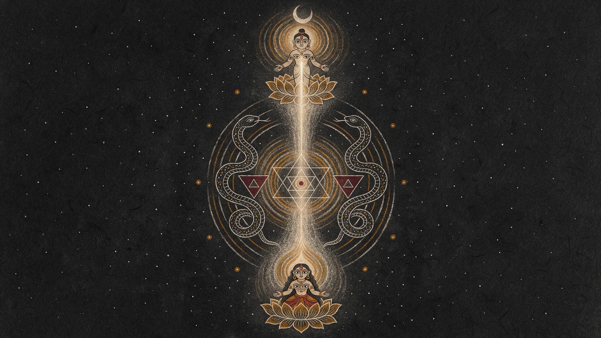Self Realization — Kundalini energy, sacred geometry and lotus symbols